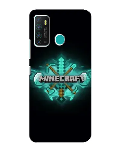 Чехол для Infinix Hot 9 / Hot 9 Pro с картинкой «Minecraft Diamond лого»