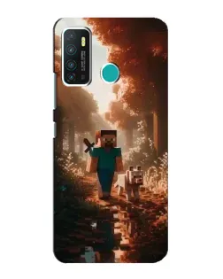 Чехол для Infinix Hot 9 / Hot 9 Pro с картинкой «Стив в лесу»