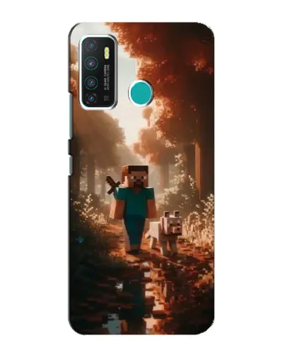 Чехол для Infinix Hot 9 / Hot 9 Pro с картинкой «Стив в лесу»