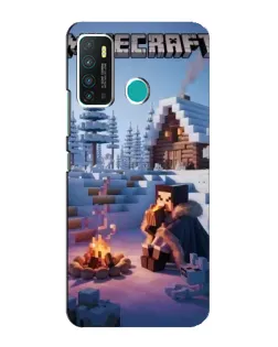 Чехол для Infinix Hot 9 / Hot 9 Pro с картинкой «Зимний Minecraft»