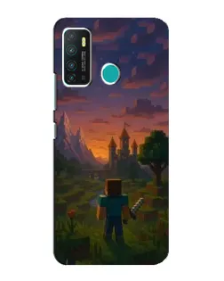 Чехол для Infinix Hot 9 / Hot 9 Pro с картинкой «Стив у башни»