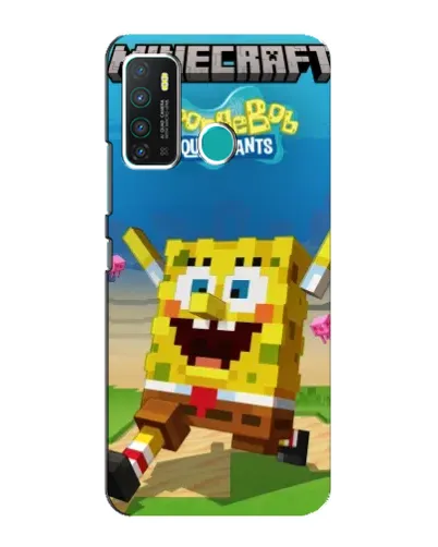 Чехол для Infinix Hot 9 / Hot 9 Pro с картинкой «Губка Боб Minecraft» Чехол для Infinix Hot 9 / Hot 9 Pro с картинкой «Губка Боб Minecraft»