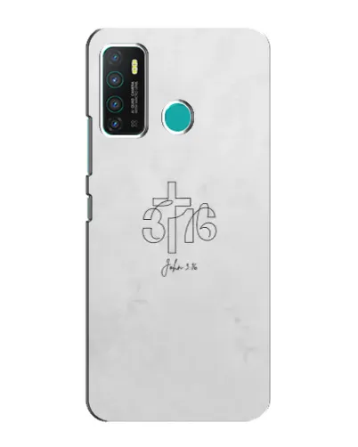 Чехол для Infinix Hot 9 / Hot 9 Pro с картинкой «Иоанна 3:16 Крест»