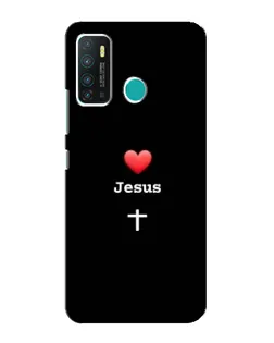 Чехол для Infinix Hot 9 / Hot 9 Pro с картинкой «Сердце - Jesus»