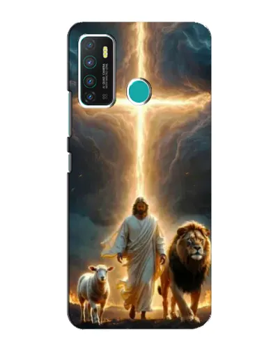 Чехол для Infinix Hot 9 / Hot 9 Pro с картинкой «Лев Иуды и Свет»