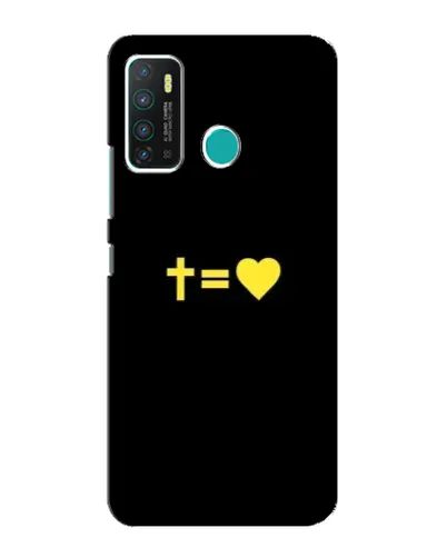 Чехол для Infinix Hot 9 / Hot 9 Pro с картинкой «Сердце и Крест»