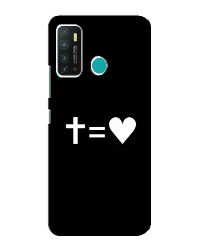 Чехол для Infinix Hot 9 / Hot 9 Pro с картинкой «Крест и Сердце»
