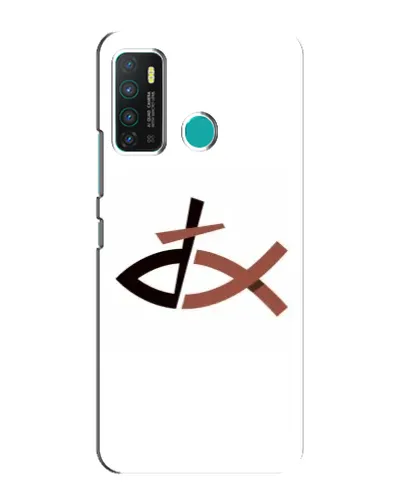 Чехол для Infinix Hot 9 / Hot 9 Pro с картинкой «Рыба и крест»