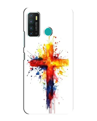 Чехол для Infinix Hot 9 / Hot 9 Pro с картинкой «Акварельный крест»