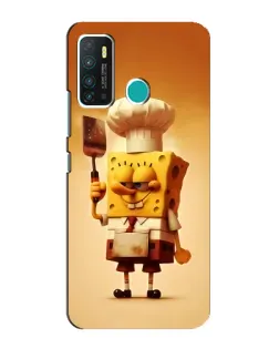 Чехол для Infinix Hot 9 / Hot 9 Pro с картинкой «Губка Боб повар»