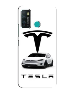 Чехол для Infinix Hot 9 / Hot 9 Pro с картинкой «Tesla White Style»