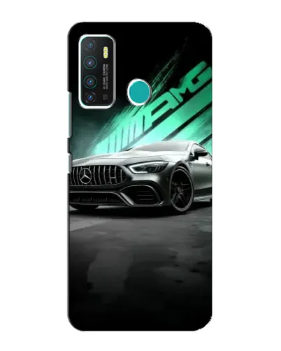 Чехол для Infinix Hot 9 / Hot 9 Pro с картинкой «Темный Mercedes AMG»