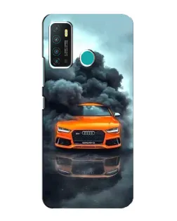 Чехол для Infinix Hot 9 / Hot 9 Pro с картинкой «Audi в облаках дыма»