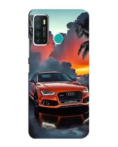 Чехол для Infinix Hot 9 / Hot 9 Pro с картинкой «Audi — закат»