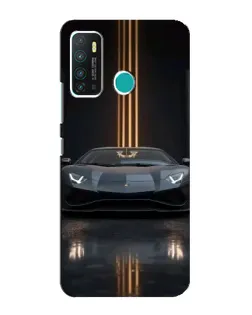 Чехол для Infinix Hot 9 / Hot 9 Pro с картинкой «Lamborghini золотые линии»
