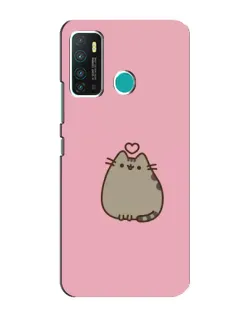 Чехол для Infinix Hot 9 / Hot 9 Pro с картинкой «Pusheen сердце»