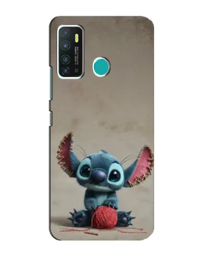Чехол для Infinix Hot 9 / Hot 9 Pro с картинкой «Стич на коричневом фоне»