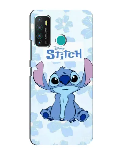 Чехол для Infinix Hot 9 / Hot 9 Pro с картинкой «Stitch среди цветов»