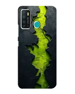 Чехол для Infinix Hot 9 / Hot 9 Pro с картинкой «Салатовый разлом скалы»