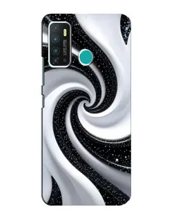 Чехол для Infinix Hot 9 / Hot 9 Pro с картинкой «Черно-белая спираль»