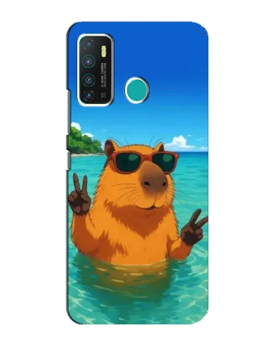 Чехол для Infinix Hot 9 / Hot 9 Pro с картинкой «Морская капибара»