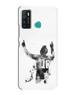 Чехол для Infinix Hot 9 / Hot 9 Pro с картинкой «Черно-белый силуэт Месси» Чехол для Infinix Hot 9 / Hot 9 Pro с картинкой «Черно-белый силуэт Месси»