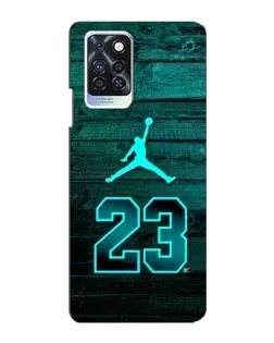 Чохол для Infinix Note 10 Pro з картинкою «Jordan Cyan 23»