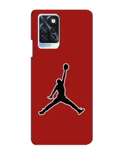 Чохол для Infinix Note 10 Pro з картинкою «Jordan Red Back»