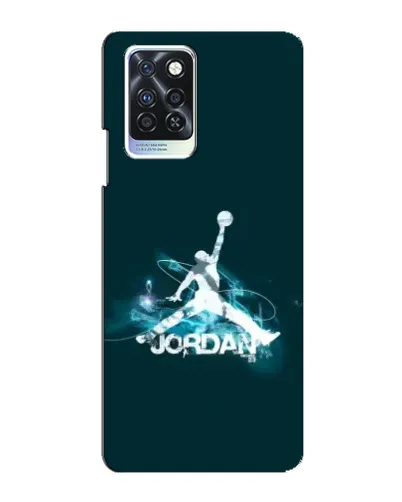 Чехол для Infinix Note 10 Pro с картинкой «Jordan Blue Fire»