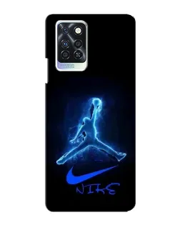 Чохол для Infinix Note 10 Pro з картинкою «Jordan Neon Blue»