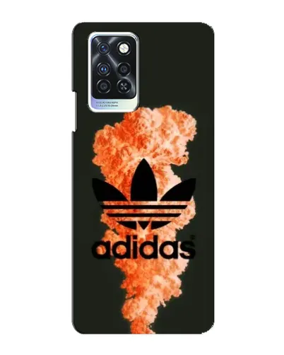 Чехол для Infinix Note 10 Pro с картинкой «Оранжевый дым Adidas»