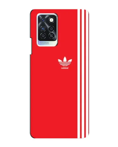 Чехол для Infinix Note 10 Pro с картинкой «Красный минимализм Adidas»