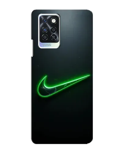 Чехол для Infinix Note 10 Pro с картинкой «Неоновый контур Nike»