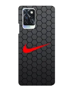 Чехол для Infinix Note 10 Pro с картинкой «Nike — карбоновая сетка»