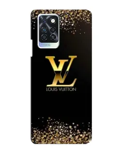 Чехол для Infinix Note 10 Pro с картинкой «LV — золотые искры»
