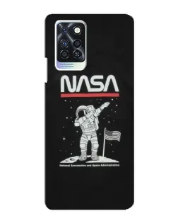 Чехол для Infinix Note 10 Pro с картинкой «NASA — шагаем по Луне»