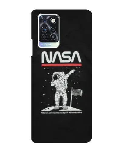 Чехол для Infinix Note 10 Pro с картинкой «NASA — шагаем по Луне»