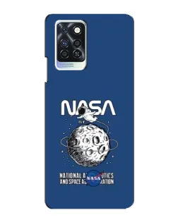 Чехол для Infinix Note 10 Pro с картинкой «NASA — лунная миссия»
