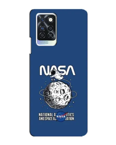 Чехол для Infinix Note 10 Pro с картинкой «NASA — лунная миссия»