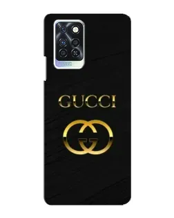 Чехол для Infinix Note 10 Pro с картинкой «Золотой логотип Gucci»