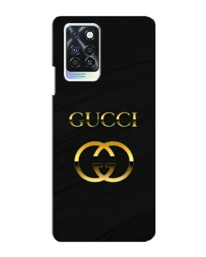 Чехол для Infinix Note 10 Pro с картинкой «Золотой логотип Gucci»