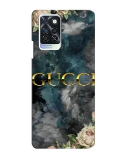 Чехол для Infinix Note 10 Pro с картинкой «Абстрактные цветы Gucci»