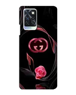 Чехол для Infinix Note 10 Pro с картинкой «Gucci — неоновая роза»