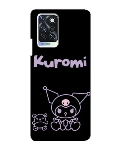 Чехол для Infinix Note 10 Pro с картинкой «Kuromi — черный минимализм»