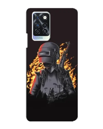 Чехол для Infinix Note 10 Pro с картинкой «PUBG — огненный силуэт» Чехол для Infinix Note 10 Pro с картинкой «PUBG — огненный силуэт»