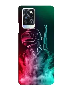 Чехол для Infinix Note 10 Pro с картинкой «PUBG — огненный воин»