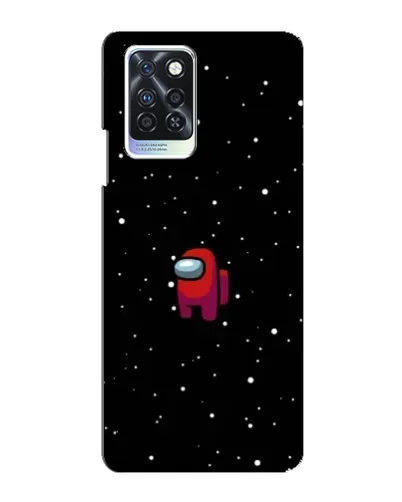 Чехол для Infinix Note 10 Pro с картинкой «Красный Among Us»