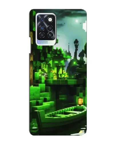 Чехол для Infinix Note 10 Pro с картинкой «Minecraft лесной пейзаж»