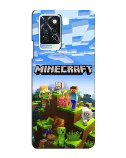 Чохол для Infinix Note 10 Pro з картинкою «Minecraft класичний світ»