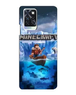Чохол для Infinix Note 10 Pro з картинкою «Minecraft льодянийсвіт»